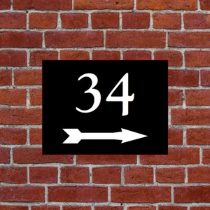 Personalised Arrow house name number buisiness Custom sign left right up 9668 - Picture 1 of 5