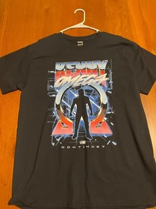 T-shirt AEW All Elite Wrestling nera grande Kenny Omega misto cotone - Foto 1 di 1