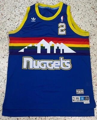 Camiseta Adidas Hardwood Classics NBA De Colección Denver Nuggets #2 Alex Inglés Talla 2XL Foto 1 de 4