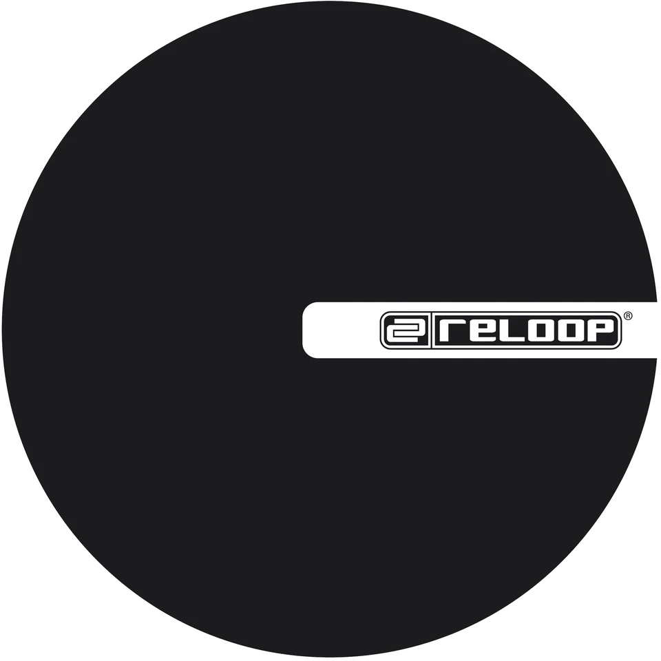Reloop LIPMAT-RELOOP Slipmat for DJ Turntablism, Black with Logo - Image 1 of 1