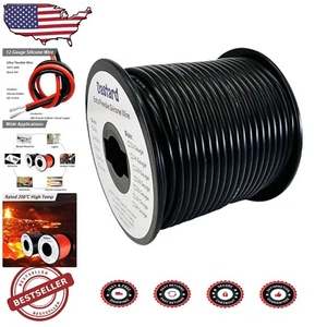 12 AWG Silicone Stranded Wire 50ft Spool - Ultra Flexible Electrical Solution - Picture 1 of 9
