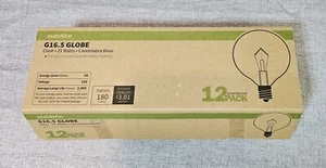 12 Pack Clear G16.5 Globe Light Bulb 25W Base - Picture 1 of 3