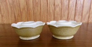 Vintage Paar 1958 Holt Howard Gelbgold Kerzenhalter / Blumenfrosch ~ MCM - Bild 1 von 9