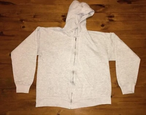 Vintage 90s Heather Gray Full Zip Hoodie USA Olympics Embroidered Logo - Picture 1 of 8