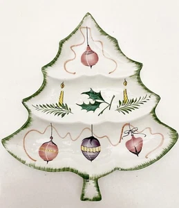 Vintage Weihnachtsbaum Serviertablett - Bild 1 von 12