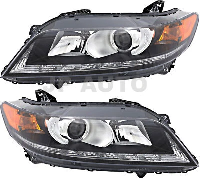 For 2013-2015 Honda Accord Coupe Headlight Halogen Set Driver and Passenger Side Foto 1 de 4