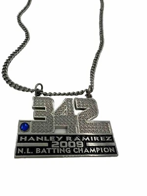Florida Marlins Hanley Ramirez Batting Champion SGA STANLEY NECKLACE 2009 - Image 1 of 4