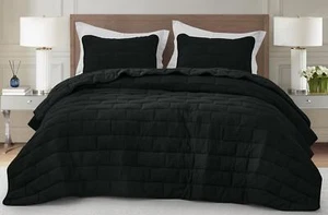 Chezmoi Collection George 3-Piece Jacquard Textured Woven Quilt Set - Picture 1 of 25