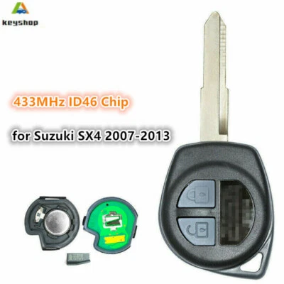 for Suzuki SX4 2007 2008 2009 2010 2011 2012 2013 433MHz ID46 Remote Car Key Fob — 第 1/3 张图片
