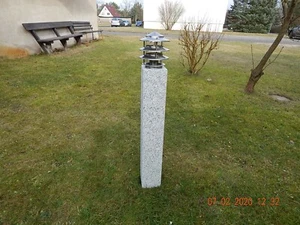 LED Gartenlampe Granit Wegeleuchte echter Stein 230 V Steinleuchte Außenleuchte - Bild 1 von 12