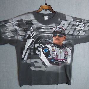 Dale Earnhardt Shirt Mens Extra Large Grey Chase Authentics All Over Print