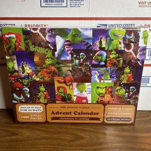 Grinch christmas jigsaw puzzles Advent Calendar 24 Days 1000 Pieces New! - Picture 1 of 5