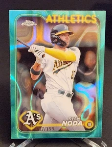 2024 Topps Chrome - Ryan Noda #284 Aqua Lava rifrattore /199 - Foto 1 di 2