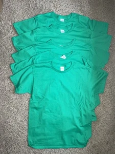 5-Pack Hanes Youth XL T-Shirts – Kelly Green – Style 5450 – New with Tags - Picture 1 of 3