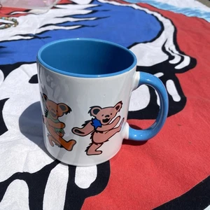 Grateful Dead Dancing Bears Kaffeebecher mit blauem Henkel GDP Trademark 2023 - Bild 1 von 6