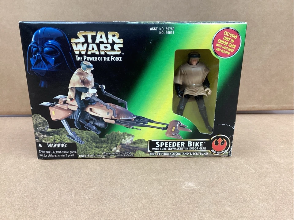 BICICLETA SPEEDER Star Wars con figura de acción LUKE SKYWALKER en Endor Gear POTF 1996 Foto 1 de 4