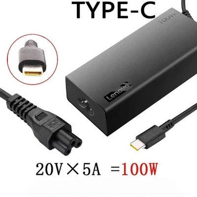Genuine 100W USB-C AC Adapter for Lenovo ThinkBook Yoga Idea Pad ADL100YLC3A NEW - Image 1 of 4