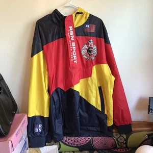 Men’s Reason RSN Sport Multi Color Hooded Windbreaker Jacket Size 3XL - Picture 1 of 6