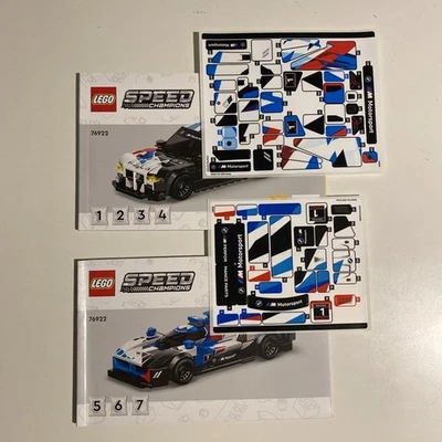 LEGO Speed Champions 76922 BMW M4 GT3 & M Hybrid V8 Instructions Man + Stickers - Image 1 of 4