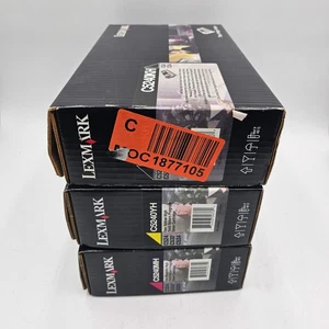 New Lexmark High Yield Toner Cartridge Set – C5240KH Black, C5240MH Magenta, C52 - Bild 1 von 4
