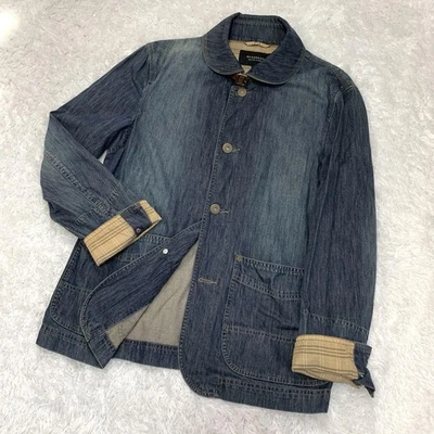 Hombres JP-talla L Denim Chaqueta Burberry Etiqueta Negra Denim Chaqueta M Nova Check JPN Foto 1 de 4