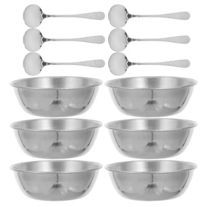  6 Sets Edelstahl Soßenschalen Dipschalen mit Löffeln 100ml Soßenschalen - Bild 1 von 17