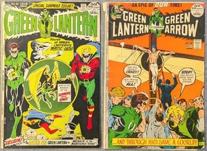 GREEN LANTERN #88 & 89 Neal Adams Classic Cover, Evocazioni dallo Spazio DC 1972 - Foto 1 di 15