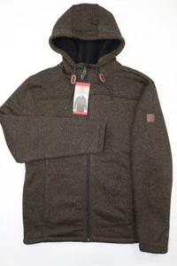 Rugged Elements Sherpa Fleece Lined Hooded Jacket Brown M XL Cozy Soft Knit - Picture 1 of 24