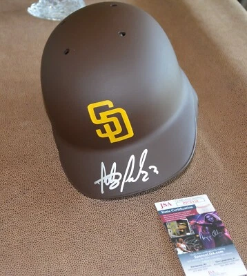 Fernando Tatis Jr. Autographed Padres Matte Brown Authentic Batting Helmet JSA A - Image 1 of 3