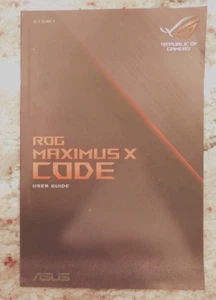 USER GUIDE for ROG MAXIUMUS X CODE / ASUS / E13461 / Republic of Gamers - Imagen 1 de 2