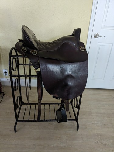 Vintage Tucker Trail Saddle Used good condition Wide tree