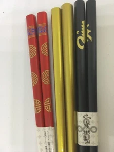 3 Paar 9" Essstäbchen Schwarz GOLD HAARSTÄBCHEN - Bild 1 von 4