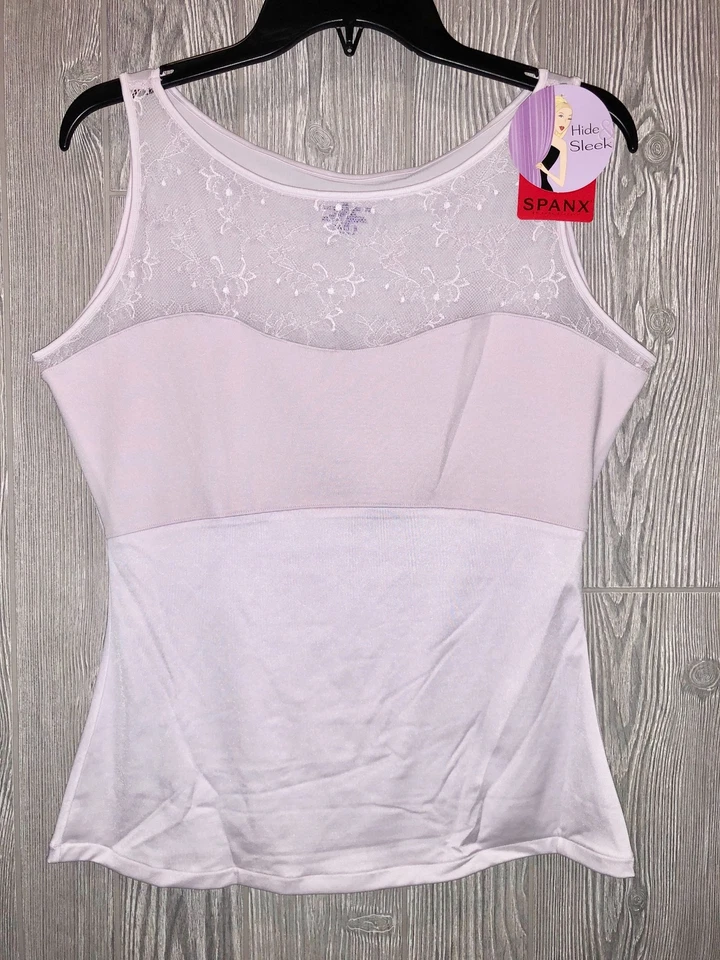SPANX скрыть гладкий кружева Bateau шеи Cami сиреневый управления Cami Топ женщин M L XL 1 X 3 X - Изображение 1 из 4