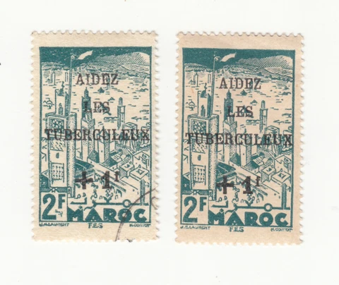 Morocco 1945. Anti-Tuberculosis Fund. 2f + 1. Sc# MA B26. Used Cover