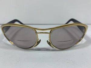 Gucci GG2381/S 032 Sunglasses Black Gold Wrap Sport Frames w/ Brown Lenses 125 - Picture 1 of 7