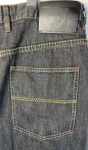 VTG Phat Farm Dark Whiskered Unique Stitch Y2K loose baggy High Rise 34W 32L - Picture 1 of 10