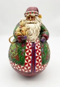 Jim Shore "Christmas Warmth" Santa Cat Roly Poly Statue 4002418 Figurine 2005 - Picture 1 of 8