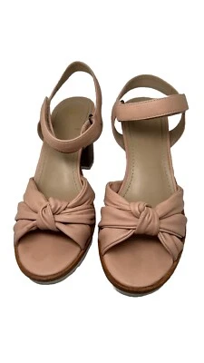 Johnston Murphy туфли румяна розовый блок каблука сандалии 7 1/2 M - Изображение 1 из 4