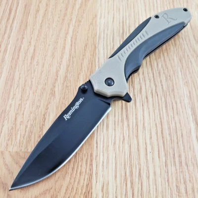 Faca dobrável assistida Remington Sportsman 3,5" lâmina de aço inoxidável cabo de polímero - Imagem 1 de 4