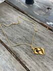 NEW Nike Gold NECKLACE Stainless Steel 20" CHAIN DOGTAG ADJUSTER SWOOSH Dog Tag