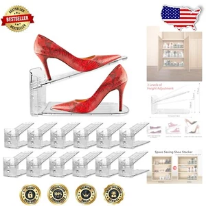 Innovative Stackable Shoe Slots Organizer - Adjustable Height for Various Shoes - Picture 1 of 9