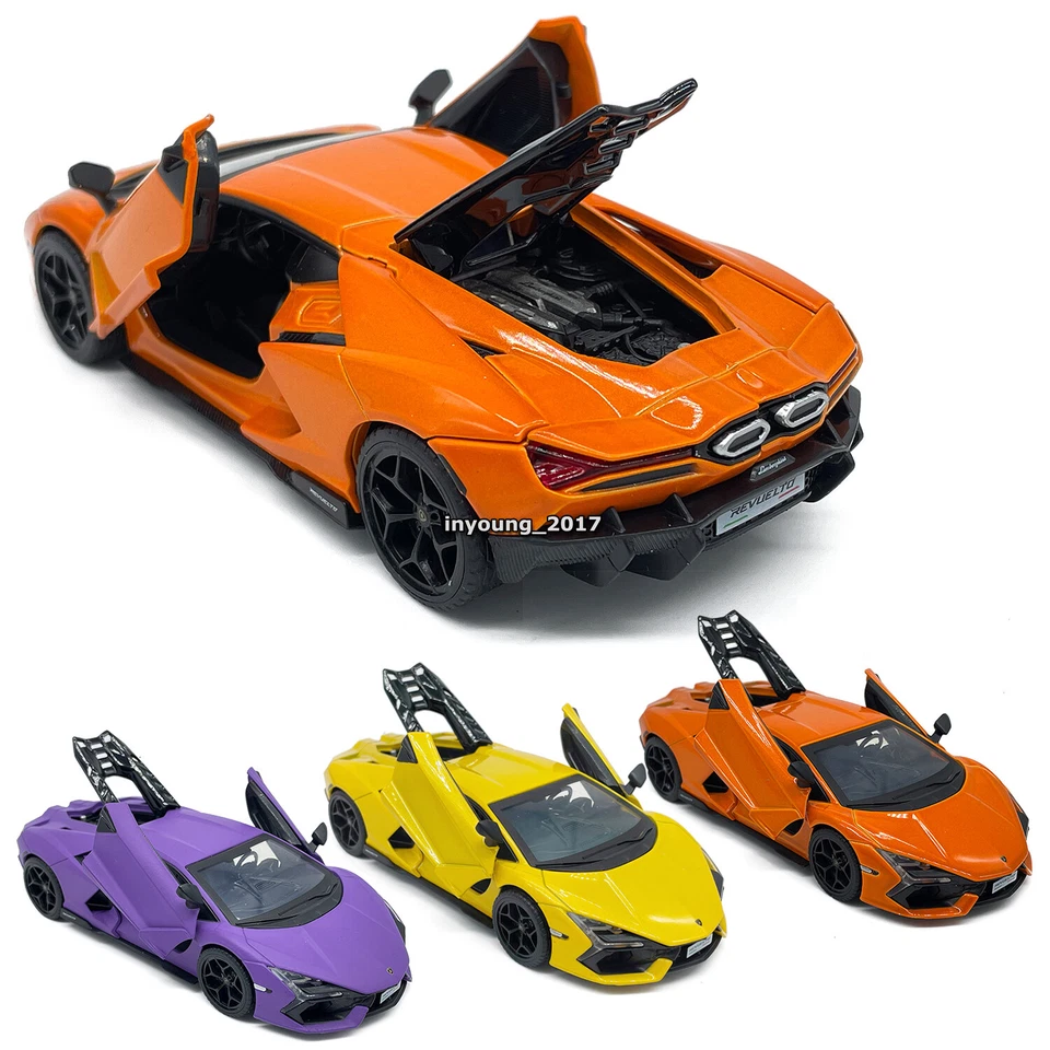 1:32 Scale Lamborghini Revuelto Model Car Diecast Toy Vehicle 2 Doors Hood Open - Image 1 of 4