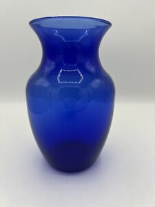 Vintage Glass Cobalt Blue Vase
