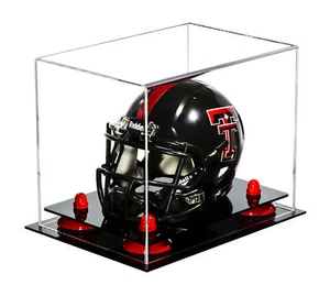 Clear Mini (not Full Size) Football Helmet Display Case with RedRisers (A003-RR) - Picture 1 of 5