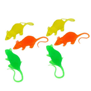 6 Halloween Miniature Simulated Mouse Plush Rat Toys-