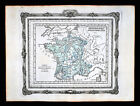 1766 Zannoni Map France Domain Henry III Henri Evreux Alencon War of Religions