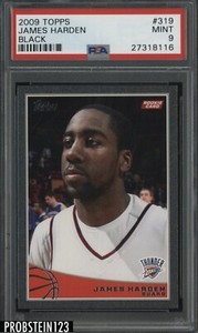 2009-10 Topps Black #319 James Harden Thunder RC Rookie 12/50 PSA 9 MINT