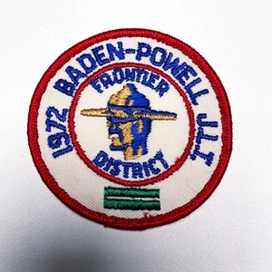 Vintage Boy Scouts Of America Patch Frontier District Baden Powell 1972 BSA - Picture 1 of 7
