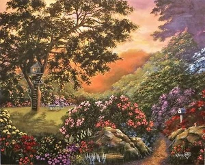 Karin Kis "The Childhood Haven" Ltd. Ed, Lithographie handsigniert, mit COA - Bild 1 von 3