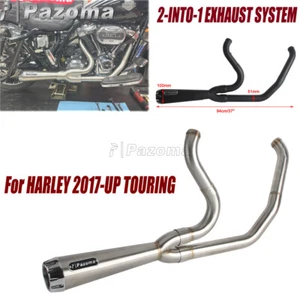 Silenciador sistema de escape 2 en 1 con tapa de extremo para Harley '17-Up Touring FLTRX FLTRU - Imagen 1 de 9